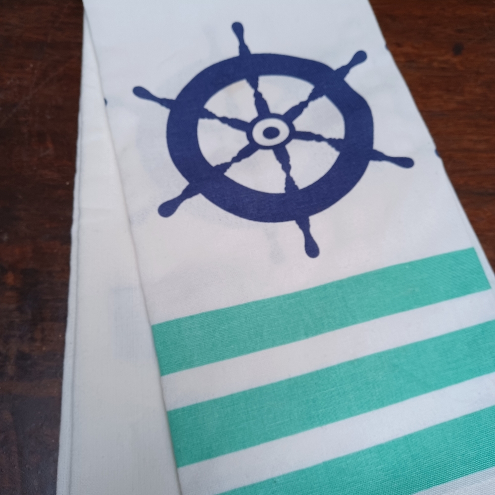 NAUTICAL themed pair of dish bar towels